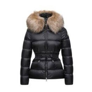 Moncler Boed Giubbotto Black Down Jacket with removable Fur | Size 1 (S)